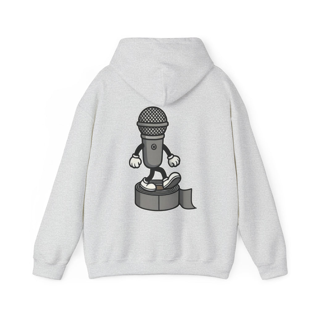 UNSILENCED Hoodie – Mic – Klein Logo Voor | Grote Print Achter