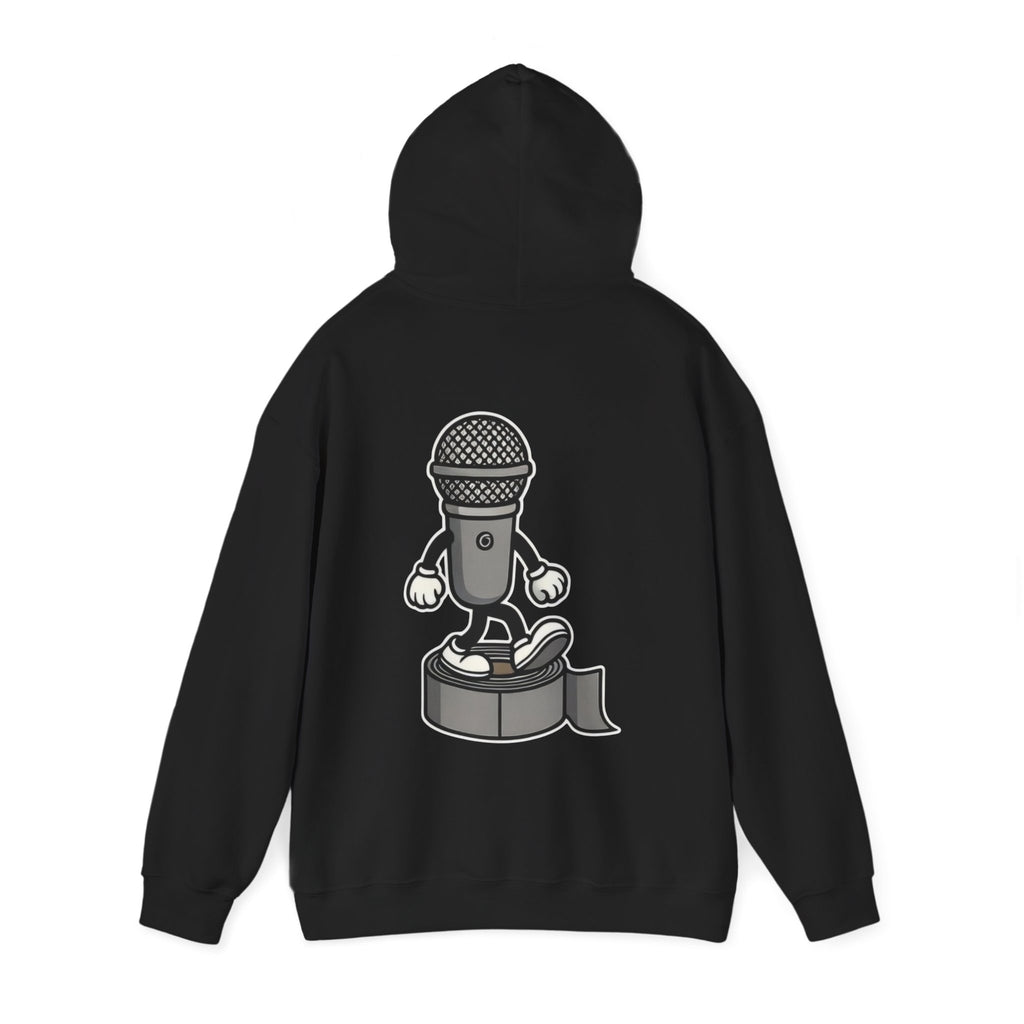 UNSILENCED Hoodie – Mic – Klein Logo Voor | Grote Print Achter