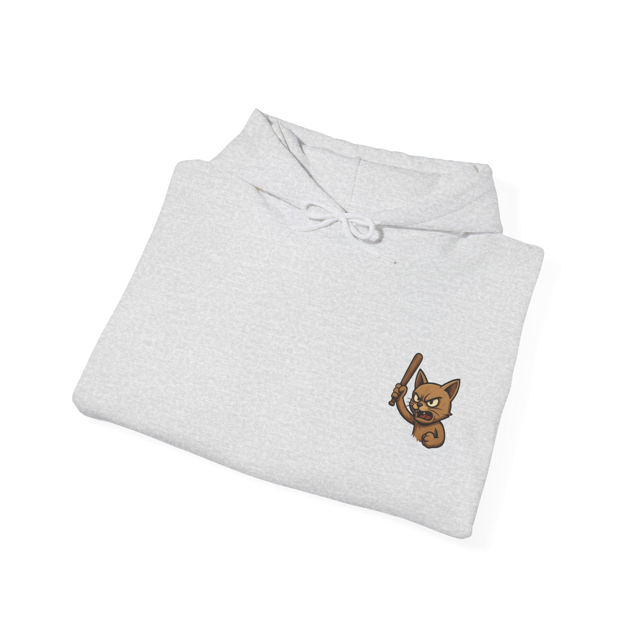 UNSILENCED Hoodie – Angy cat – Grote Logo Rugprint | Kleine Borstprint