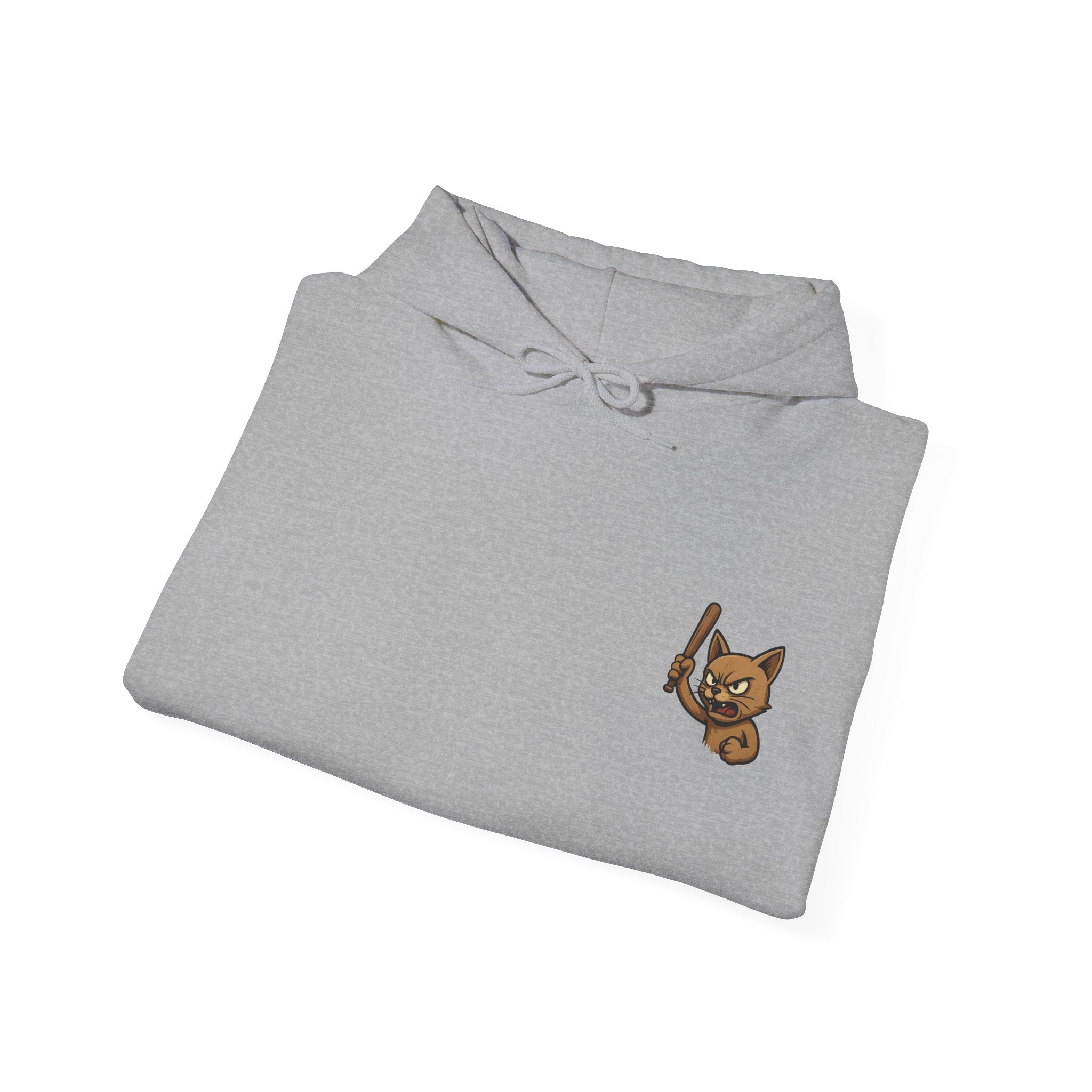 UNSILENCED Hoodie – Angy cat – Grote Logo Rugprint | Kleine Borstprint
