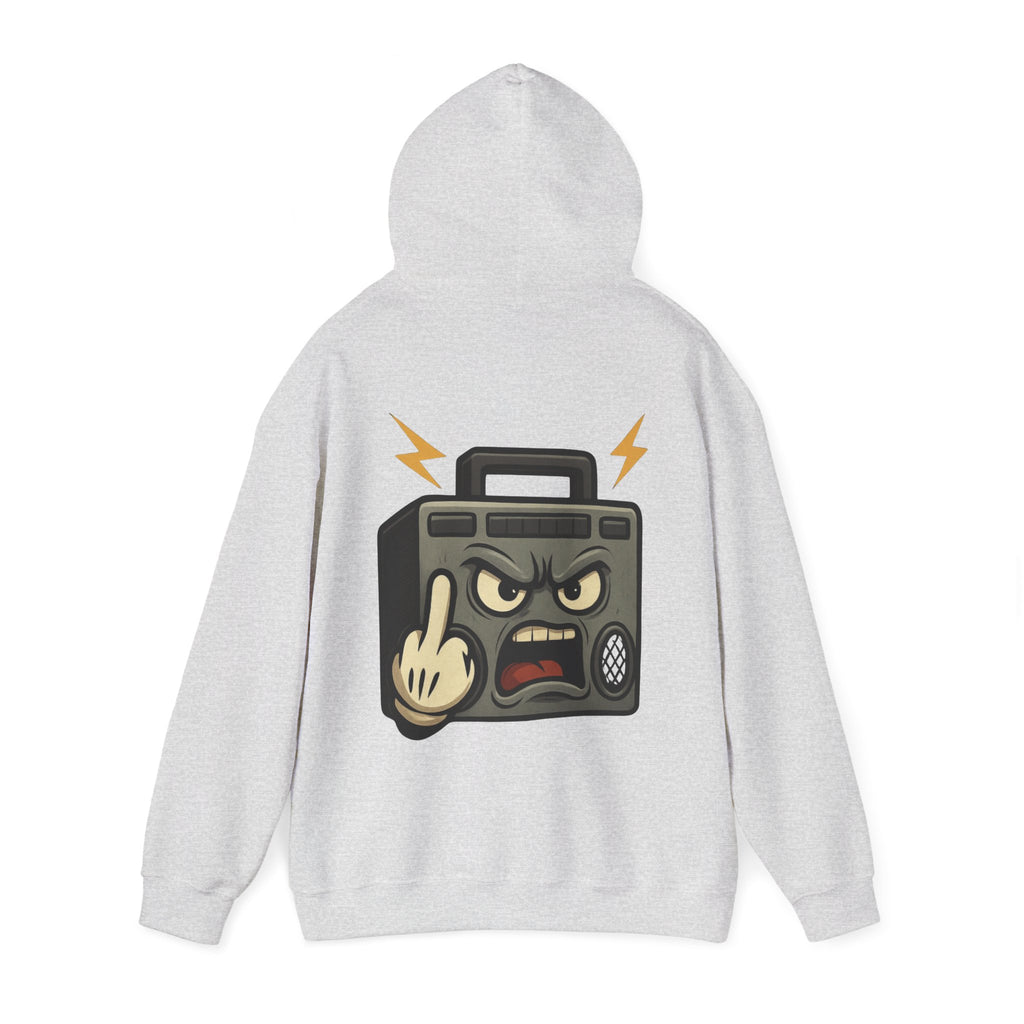 UNSILENCED Hoodie – Boombox – Klein Logo Voor | Grote Print Achter