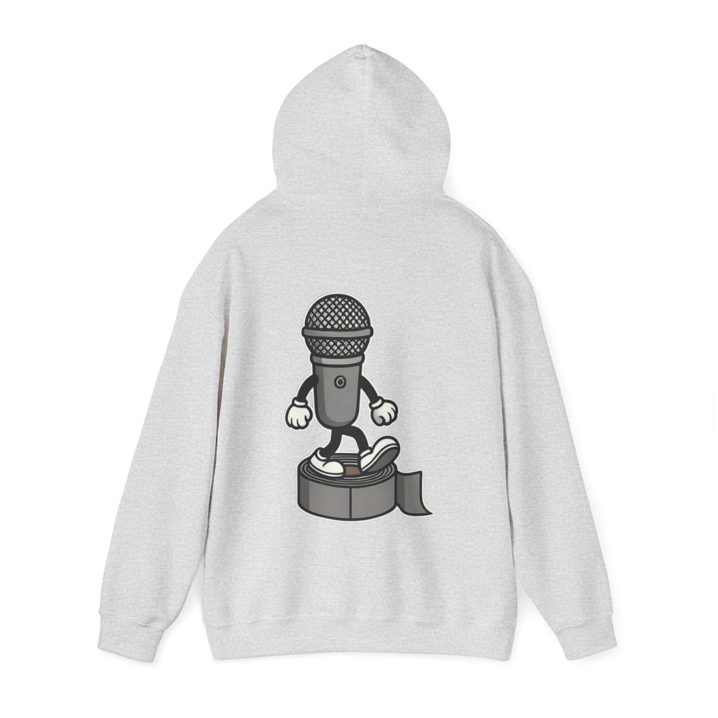 UNSILENCED Hoodie – Mic – Klein Logo Voor | Grote Print Achter