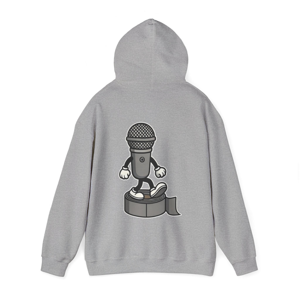 UNSILENCED Hoodie – Mic – Klein Logo Voor | Grote Print Achter