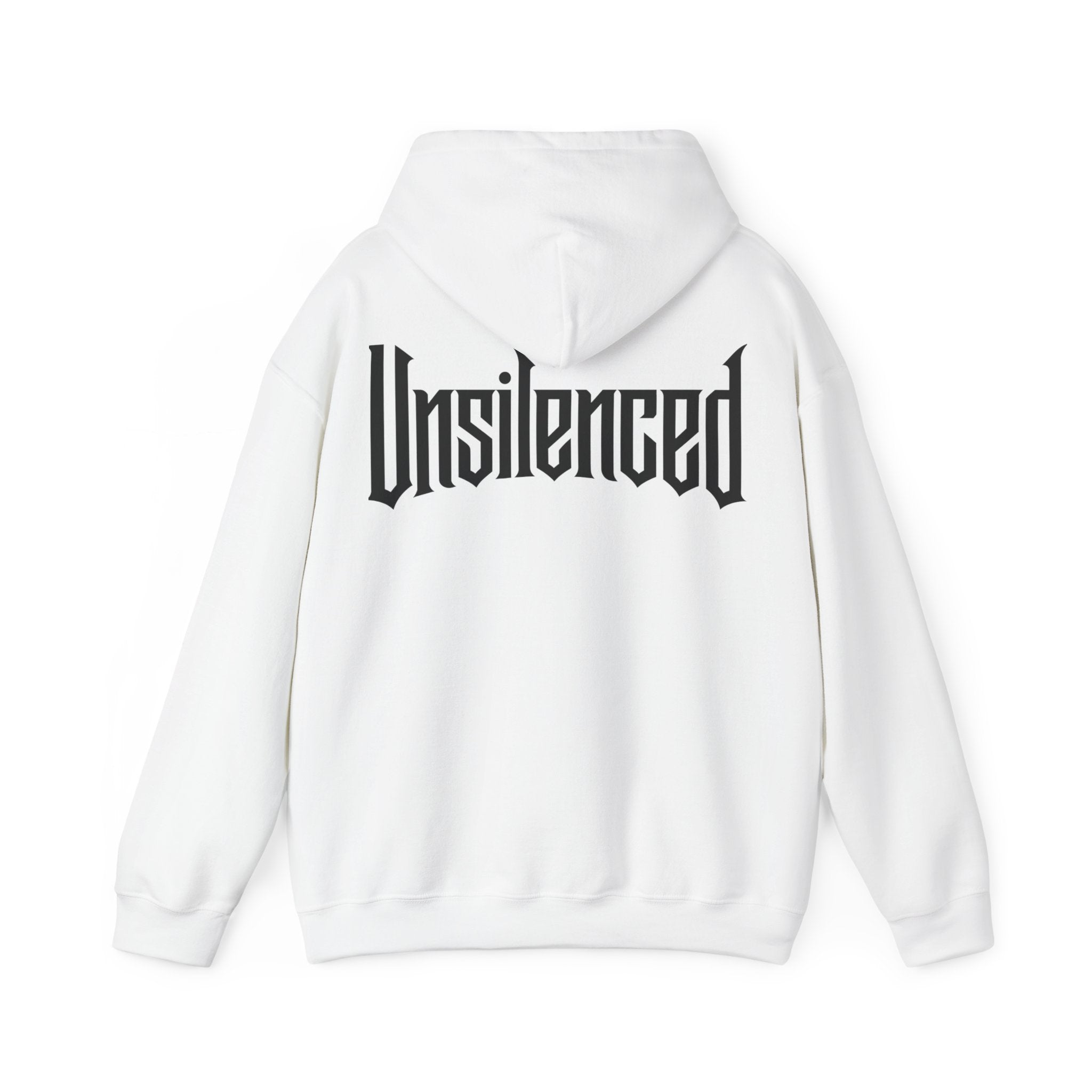 UNSILENCED Hoodie – Boombox – Grote Logo Rugprint | Kleine Borstprint