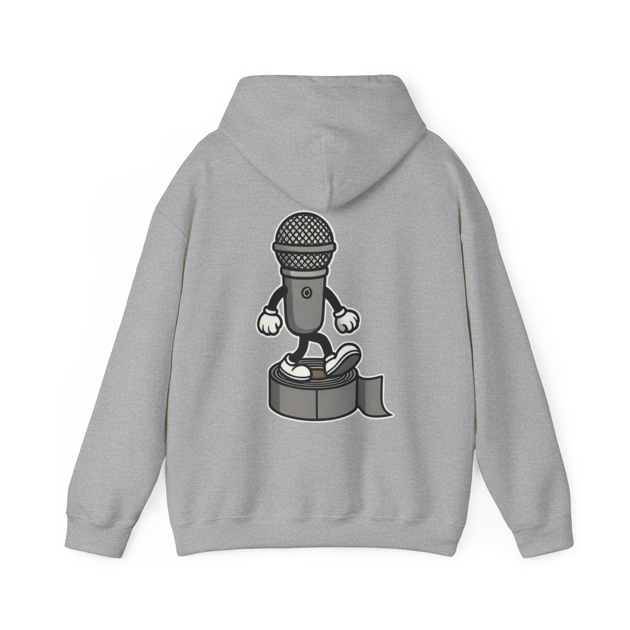 UNSILENCED Hoodie – Mic – Klein Logo Voor | Grote Print Achter