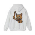 UNSILENCED Hoodie – Angry cat – Klein Logo Voor | Grote Print Achter